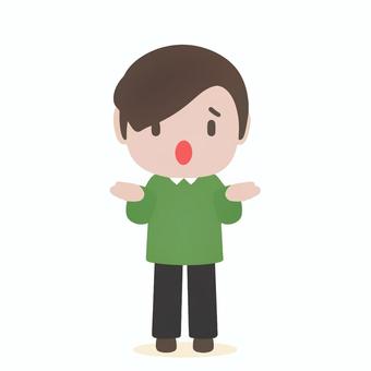わからない男 男,困惑,わからない,悩む,考える,首,かしげる,表情,疑問,不安のイラスト素材