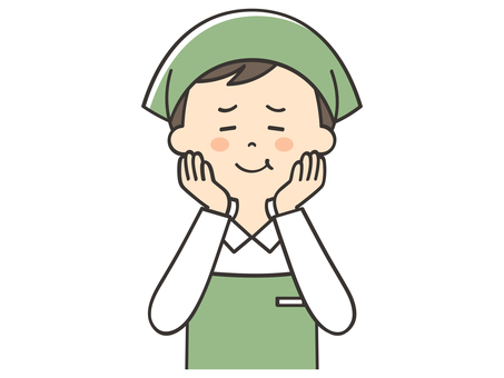 満足そうな男性店員 満足そうな男性店員 美味しい,満足,満腹,笑顔,嬉しい,幸せ,喜び,男,店員,男性のイラスト素材