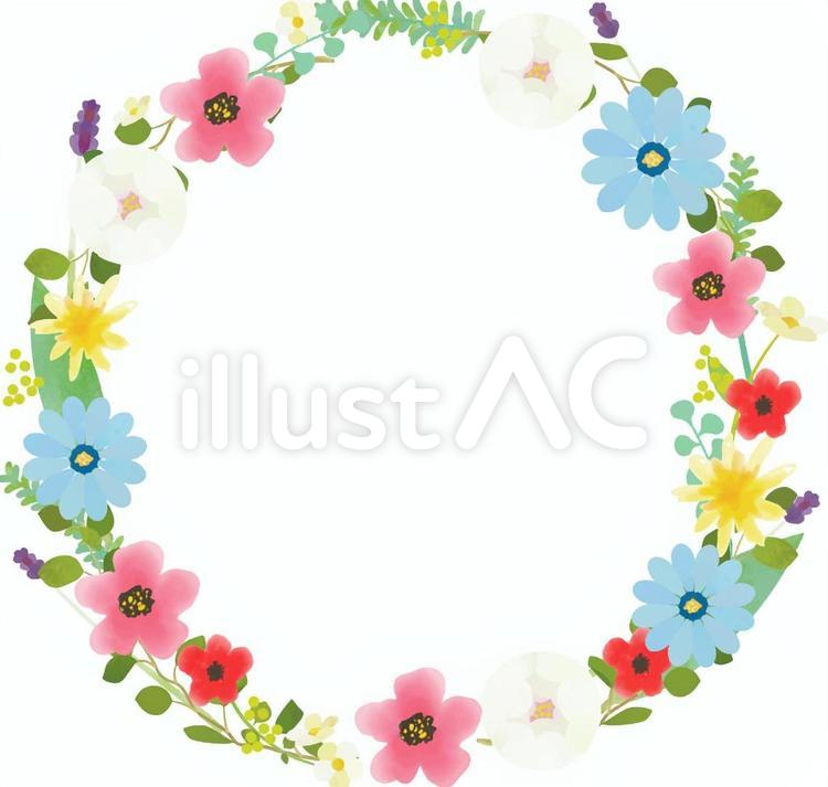 フラワーリースイラスト No 無料イラストなら イラストac