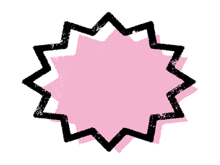 版画風ぎざぎざフレーム黒枠02 フレーム,囲み,枠,囲み枠,背景枠,版画風,見出し,ポップのイラスト素材