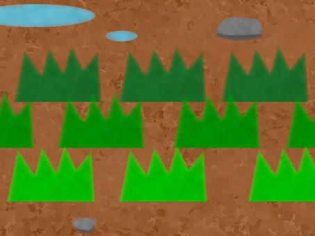 雑草ぼうぼうの土地 雑草,植物,地面,土地,水たまり,石のイラスト素材