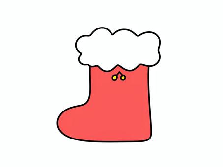 クリスマスソックス クリスマスソックス クリスマス,ソックス,靴下,飾り,12月,メリークリスマス,イラスト,シンプル,素材,ワンポイントのイラスト素材
