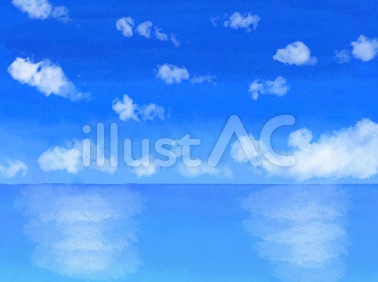 青空と海 夏,空,海のイラスト素材