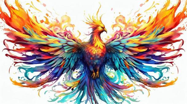 phoenix watercolor, , JPG