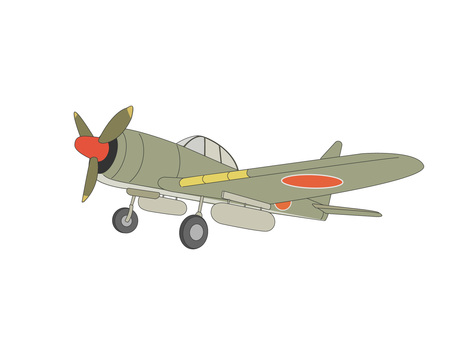 零戦　神風特攻隊 ゼロ戦,特攻隊,戦闘機,特攻機,第二次世界大戦,歴史,神風,太平洋戦争,イラストのイラスト素材