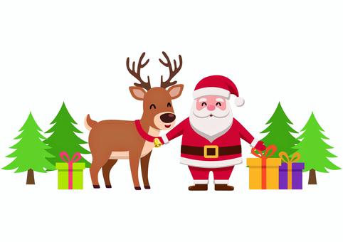 サンタとトナカイ