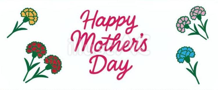 カーネーション母の日　横 happy,mothers,dayのイラスト素材