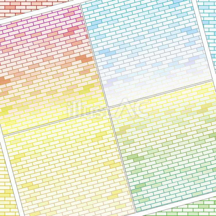 コマ割り　 コマ割り,漫画,レンガのイラスト素材