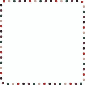 ドットの正方形フレーム・ダーク フレーム,丸,ドット,点,ベクター,白バック,飾り,額,囲み,枠のイラスト素材