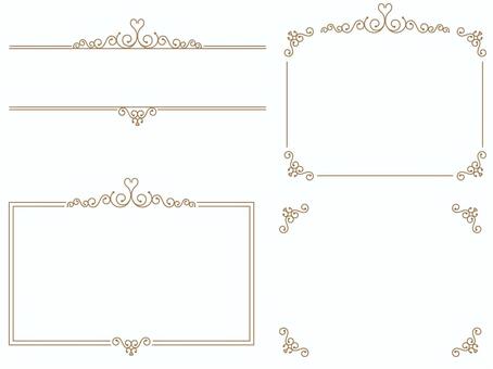 Heart motif frame, frame, decorative frame, message, JPG, PNG and AI