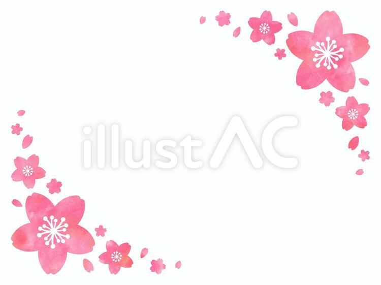 桜フレームⅡ 桜,花,花びらのイラスト素材