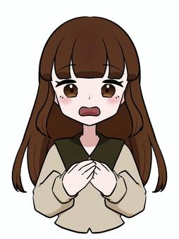 Illustration, blush, be shy, love, 