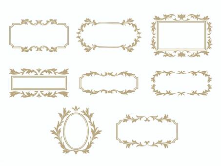 Illustration, Illustration, vintage, frame, set,