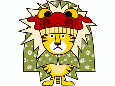 New Year's card material-tiger lion dance, new year's card, dora, zodiac, JPG and PNG