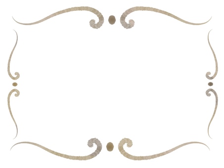 水彩風のブラウンの装飾フレーム フレーム,装飾,水彩,ブラウン,茶色,淡い色,落ち着いた色,ナチュラル,おしゃれ,シンプルのイラスト素材