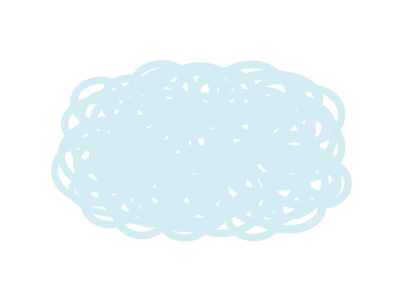 もやもやぐちゃぐちゃフレーム　水色 もやもや,フレーム,水色,青,ぐちゃぐちゃ,線,枠,背景,モヤモヤ,雲のイラスト素材