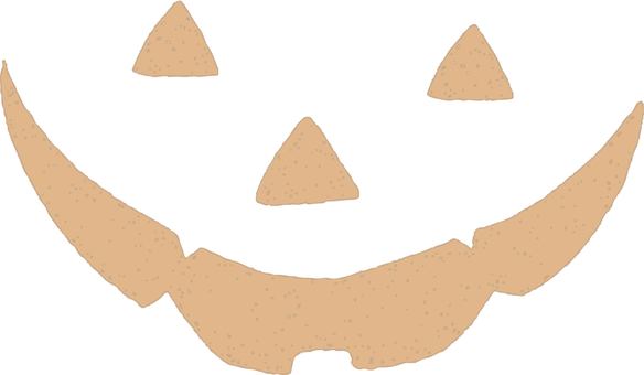 ジャックオーランタンの顔オレンジ ジャックオーランタン,顔,ハロウィン,目,口,手書き,オレンジのイラスト素材