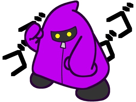 purple fighting style ghost icon, , JPG and PNG