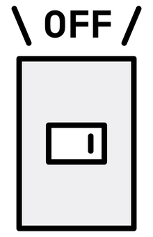 節電・省エネ対策のアイコンスイッチ03 節電,省エネ,節約,アイコン,光熱費,電気代,照明,スイッチ,切る,オフのイラスト素材