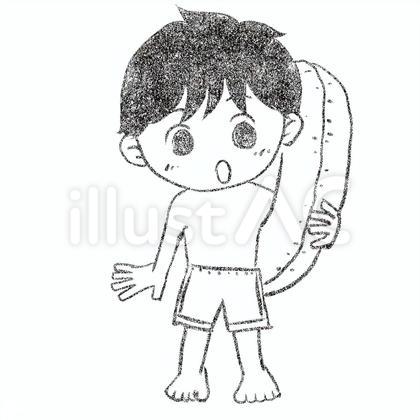 水着浮き輪 黒 男の子