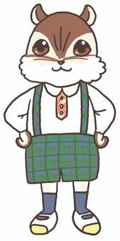 squirrel in uniform, a squirrel, tiny, uniform, JPG