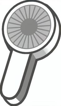 ハンディ扇風機（立体） 小型扇風機,ミニ扇風機,手持ち扇風機,扇風機,暑さ対策,冷却グッズ,ポータブル,家電製品,電化製品,夏グッズのイラスト素材