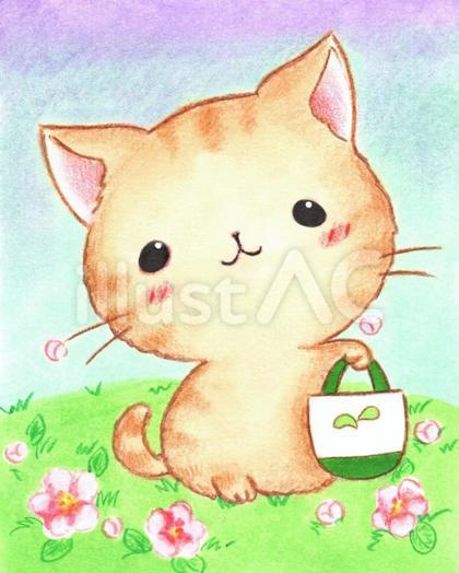 マイバッグを持っている猫