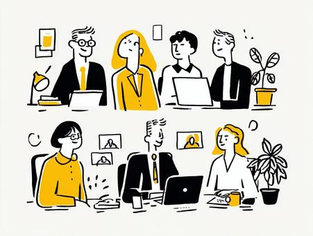 活発な議論をするリモートチーム