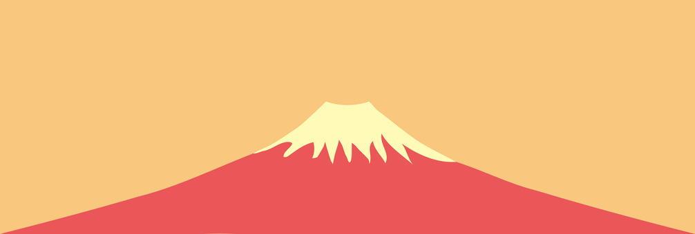 富士山夕方x 富士山,夕方,夕焼け,日本一,山頂,自然,風景,空,シンプル,パノラマのイラスト素材