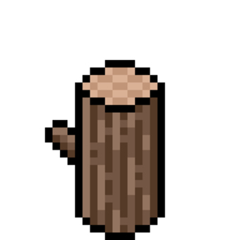 薪（ドット絵） 薪,木,木材,ドット,絵,ゲーム,ピクセルアート,レトロ,rpg,ロープレのイラスト素材