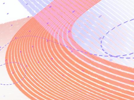 流線のリズム-オレンジ02 オレンジ,流線,抽象のイラスト素材