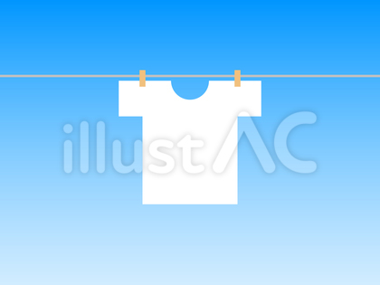 洗濯物・干されたTシャツ
