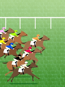 競馬 競馬,ダービー,競馬場,ギャンブル,ジョッキー,サラブレッド,馬,jra,公営ギャンブル,人物のイラスト素材