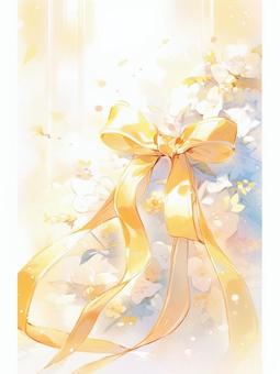 Illustration, ribbon, beautiful, flower, 