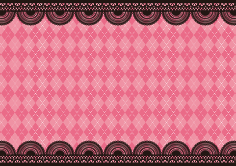 可愛い背景とゴシック風のレースのフレーム レース,洋風,ゴシック風,菱形,ライン,模様,フレーム,背景のイラスト素材