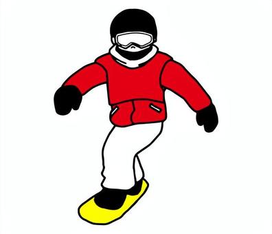 スノーボードをする人物 冬,スノーボード,人物,ウィンタースポーツ,スポーツ,運動,レジャー,スキーウエア,ゴーグル,手袋のイラスト素材