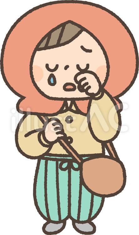 泣いている戦時中の女の子 人物,子供,戦争のイラスト素材