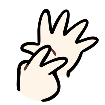 ７の手 数字,数,７,ハンドサイン,手,アイコン,シンプル,イラストのイラスト素材