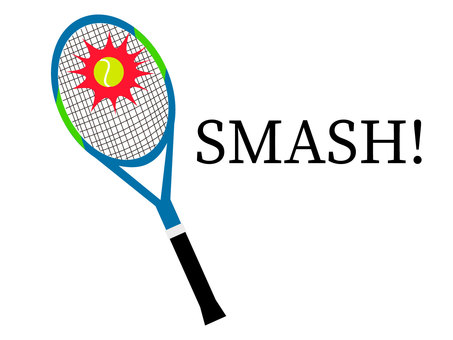 Illustration, tennis, smash, sports, 