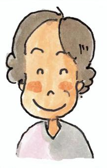 市民の顔08 人,顔,市民,おばさん,女,お母さん,祖母,先生のイラスト素材