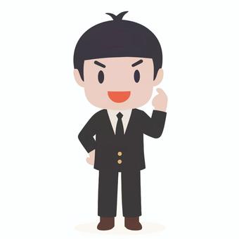 ガッツポーズするビジネスマン ビジネスマン,ガッツポーズ,成功,達成感,喜び,自信,ポジティブ,仕事,スーツ,元気のイラスト素材