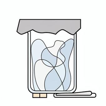 空気の温まり方の実験 ビーカー,ふた,水,線,湯気,綿,実験,器具,観察,気体のイラスト素材