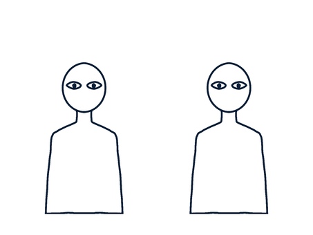 Illustration, human type, line drawing, eerie, 