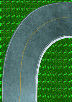 Illustration, estrada, passe, minicar, 