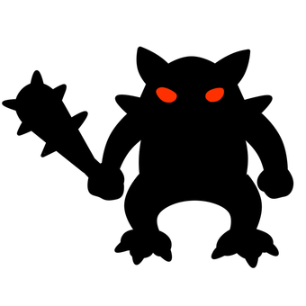 雑魚モンスターのシルエット 雑魚,モンスター,魔物,敵,rpg,ゲーム,シルエット,影のイラスト素材