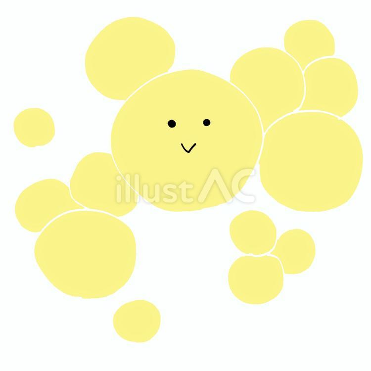 かわいい顔のブドウ球菌 ブドウ球菌,細菌,病原のイラスト素材