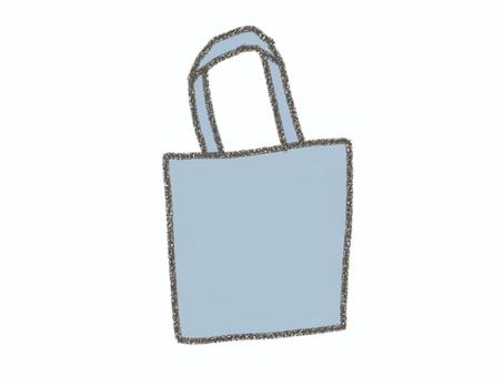 エコバッグ　グレー エコバッグ,トートバッグ,バッグ,鞄,買い物,アイテム,グレー,手描き,ゆるい,シンプルのイラスト素材