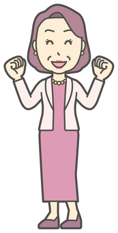  お金持ちマダム-107-全身 笑顔,おばさん,中年,女性,富裕層,マダム,裕福,お金持ち,ミセス,おばちゃんのイラスト素材