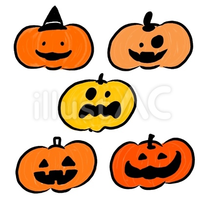 ハロウィンかぼちゃ、線あり