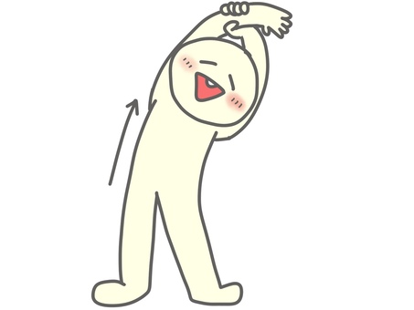 Simple human (right flank stretch), stretch, simple, fine, JPG and PNG